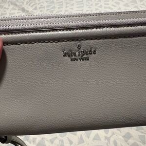 Kate Spade Light Gray Clutch LIKE NEW